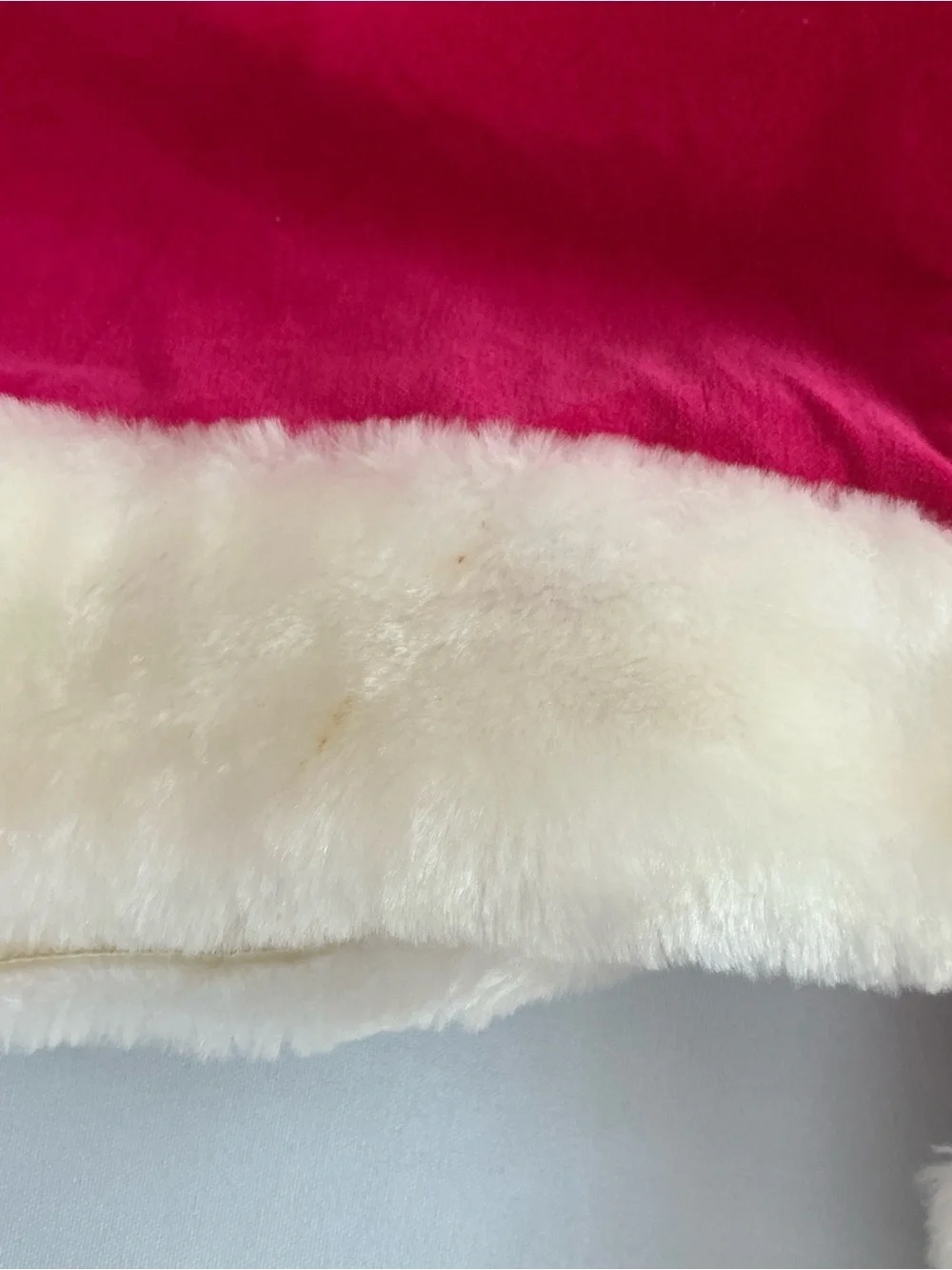 Pottery Barn Kids Pink Velvet Holiday Cape with White Faux Fur Trim